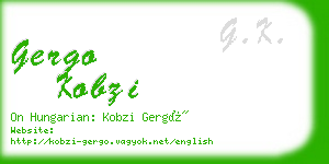 gergo kobzi business card